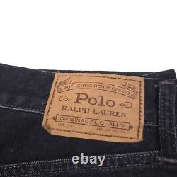 $168 Polo Ralph Lauren Vintage Black Classic Fit Jeans Mens Size 36 X 32