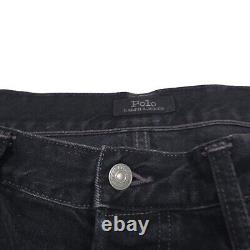 $168 Polo Ralph Lauren Vintage Black Classic Fit Jeans Mens Size 36 X 32