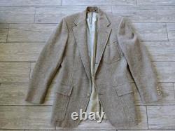 1980s vintage POLO ralph lauren TWEED alpaca wool 40L tan BLAZER sportscoat