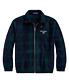 $198 Polo Ralph Lauren Men's Vintage Fleece Check Full Zip Jacket Navy & Green S
