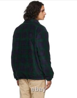 $198 Polo Ralph Lauren Men's Vintage Fleece Check Full Zip Jacket Navy &Green XL
