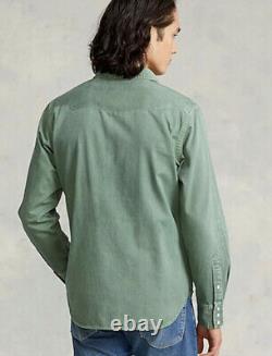 $198 Polo Ralph Lauren X-Small Shirt Western VTG RRL Rodeo RLX Fatigue Green XS