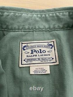 $198 Polo Ralph Lauren X-Small Shirt Western VTG RRL Rodeo RLX Fatigue Green XS