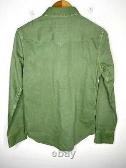 $198 Polo Ralph Lauren X-Small Shirt Western VTG RRL Rodeo RLX Fatigue Green XS