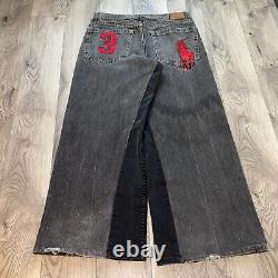 1 of 1 Custom Baggy Fit Vintage Polo Ralph Lauren Embroidered Jeans