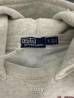 $228 Polo Ralph Lauren Large Hoodie Sweater Rugby Lake Saranac RRL Graphic VTG