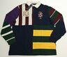 $248 Polo Ralph Lauren Vtg Colorblocked Patchwork Rugby Royal Stadium Shirt King