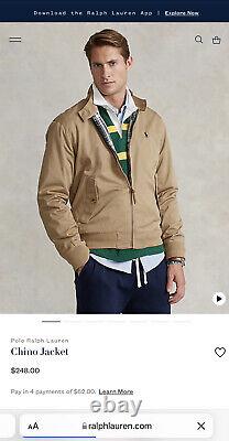 $248 Vintage Polo Ralph Lauren Men's Montana Classic Chino RrL Jacket Coat L