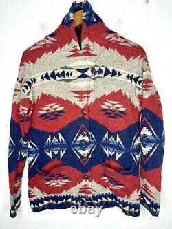 $298 Polo Ralph Lauren Small Cardigan Sweater Southwestern Native RRL Aztec VTG