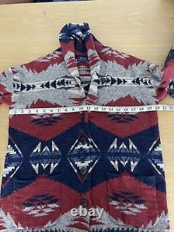 $298 Polo Ralph Lauren Small Cardigan Sweater Southwestern Native RRL Aztec VTG