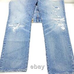 $298 Polo Ralph Lauren The Vintage Classic Fit Distressed Jeans Mens 36 X 32