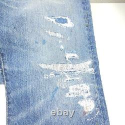 $298 Polo Ralph Lauren The Vintage Classic Fit Distressed Jeans Mens 36 X 32