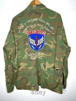 $328 Polo Ralph Lauren XL Camo Shirt Jacket RRL Military Patches Rugby Skull VTG