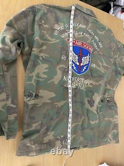 $328 Polo Ralph Lauren XL Camo Shirt Jacket RRL Military Patches Rugby Skull VTG