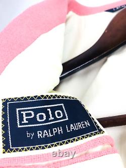 38L Polo Ralph Lauren USA Mens 1970s Vintage Knit Wool Blazer Sport Coat Pink
