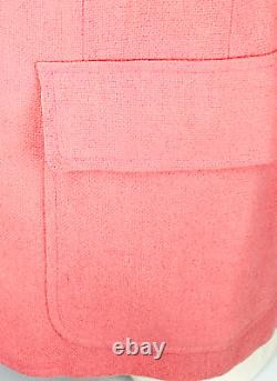 38L Polo Ralph Lauren USA Mens 1970s Vintage Knit Wool Blazer Sport Coat Pink