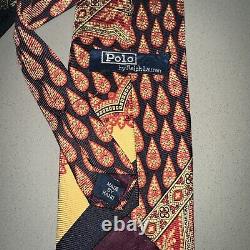 3 Vintage Polo Ralph Lauren Silk Neck Tie Hand Made