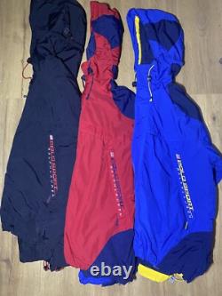 3 Vintage Polo Sport Ralph Lauren jackets Men XL Red, Blue, black, Hooded