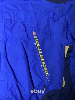 3 Vintage Polo Sport Ralph Lauren jackets Men XL Red, Blue, black, Hooded