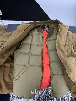 $498 Polo Ralph Lauren Medium Hunting Jacket + Vest RRL VTG Utility Rugby Coat