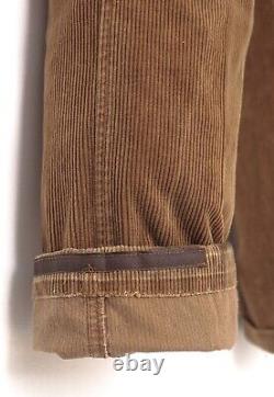 80s Vintage Mens POLO RALPH LAUREN Corduroy Pants Trousers Brown Size 33