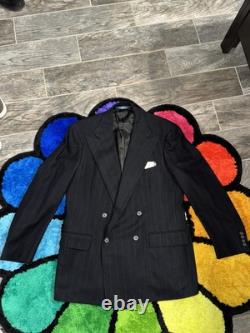 Brand New Vintage Lambswool Cashmere Polo By Ralph Lauren Double Breasted Blazer
