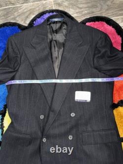 Brand New Vintage Lambswool Cashmere Polo By Ralph Lauren Double Breasted Blazer