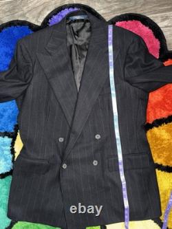 Brand New Vintage Lambswool Cashmere Polo By Ralph Lauren Double Breasted Blazer