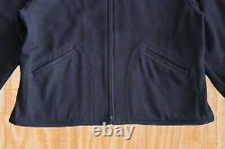 Classic! Vintage Polo Ralph Lauren Mens XL Rrl Navy Blue Wool Bomber Jacket