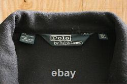 Classic! Vintage Polo Ralph Lauren Mens XL Rrl Navy Blue Wool Bomber Jacket