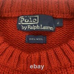EUC Vintage Polo Ralph Lauren (XL) 1980's Skiing Knit 100% Wool Thick Sweater