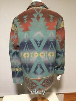 Fantastic Vintage Ralph Lauren Polo Country Indian Blanket Wool Coat Made in USA