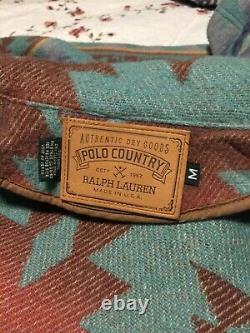 Fantastic Vintage Ralph Lauren Polo Country Indian Blanket Wool Coat Made in USA