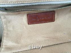 Fine 1980s Vintage POLO Ralph Lauren Plaid Canvas Leather Weekender Travel BAG