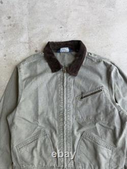 GREEN Vintage Polo Ralph Lauren Canvas Corduroy Jacket Workwear Detroit Chore