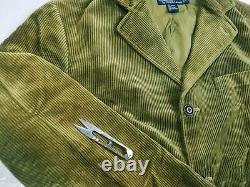 HOT VINTAGE Men's POLO RALPH LAUREN @ SPORT CORDUROY OLIVE BLAZER COAT JACKET M