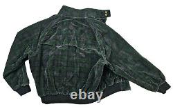 HOT VTG Men POLO RALPH LAUREN @ SPORTS CORDUROY LINED NAVY GREEN BOMBER Jacket L