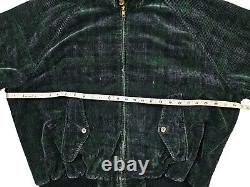 HOT VTG Men POLO RALPH LAUREN @ SPORTS CORDUROY LINED NAVY GREEN BOMBER Jacket L