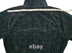 HOT VTG Men POLO RALPH LAUREN @ SPORTS CORDUROY LINED NAVY GREEN BOMBER Jacket L