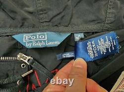 HOT VTG Men's POLO RALPH LAUREN @ GERMANY 019 BIG LOGO PATCH HOOD BLACK Jacket M