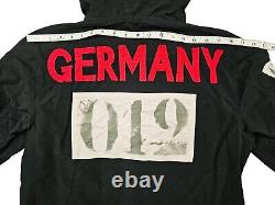 HOT VTG Men's POLO RALPH LAUREN @ GERMANY 019 BIG LOGO PATCH HOOD BLACK Jacket M