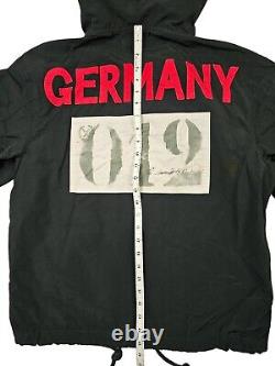 HOT VTG Men's POLO RALPH LAUREN @ GERMANY 019 BIG LOGO PATCH HOOD BLACK Jacket M