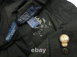 Hot Vintage Unisex Polo Ralph Lauren Military Parka Chore Black Blazer Jacket L
