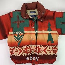 MINT! VNTG Polo Ralph Lauren (S) Navajo Aztec Tribal Southwest Down Puff Jacket