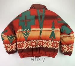 MINT! VNTG Polo Ralph Lauren (S) Navajo Aztec Tribal Southwest Down Puff Jacket
