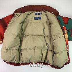 MINT! VNTG Polo Ralph Lauren (S) Navajo Aztec Tribal Southwest Down Puff Jacket