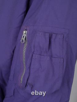 Men's Polo Ralph Lauren Hi Tech Jacket Purple Orange Fleece Zip Spellout Vtg L