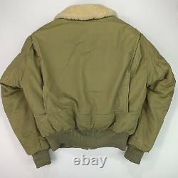 Men's VNTG Polo Ralph Lauren (L) Olive Shearling Collar Flight Bomber Jacket