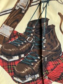 Men's Vintage Polo Ralph Lauren 1992 All Over Ski Boots XL Sportsman Button Up