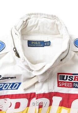 Mens POLO RALPH LAUREN Nascar Racing Equipment Big Logo Jacket Size XS